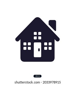 home icon on white background Vector illustration.