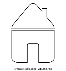 Home icon on white background. Vector illustration.