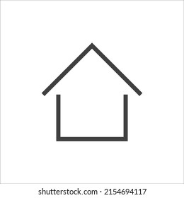 Icono de inicio en un fondo blanco. Vector