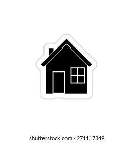 Home icon on a white background with shadow