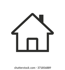 Home   icon  on white background. Vector illustration.