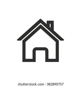 Home  icon on white background. Vector illustration.