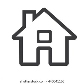 Home icon on white background vector illustration.House vector icon