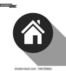 home icon on a white background. White home icon web. Flat home icon. Web home icon. Vector, eps10