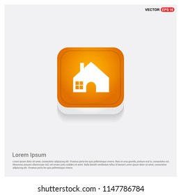 Home Icon Orange Abstract Web Button - Free vector icon