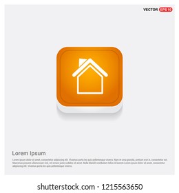 Home Icon Orange Abstract Web Button - Free vector icon