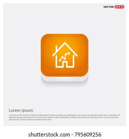 Home Icon Orange Abstract Web Button