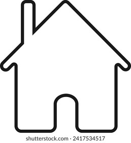 Icono del hogar resaltado Icono de línea delgada Conjunto de íconos de casas y bienes raíces. 