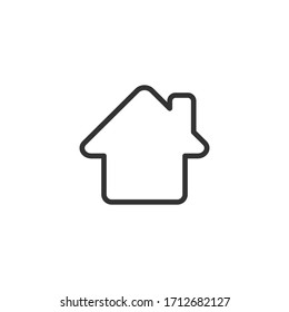 Icono de inicio. Diseño de esquema. Ilustración vectorial.