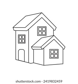 home icon, outline Houses icons, Real estate. vector illustration 