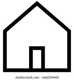 home icon outline isolated vector illustration