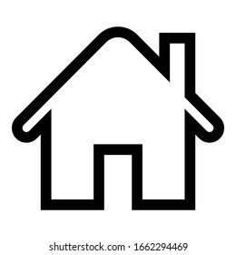 home icon outline isolated vector illustration