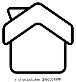 home icon with outline style. Suitable for website design, logo, app and UI. Based on the size of the icon in general, so it can be reduced.