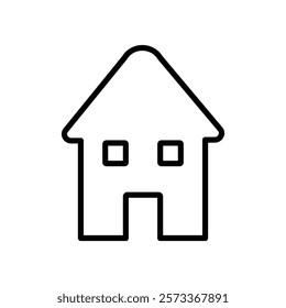 Home icon Outline thin set