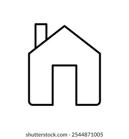 Vector de contorno del icono casero para el Web ui