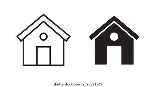 Home icon outlined icon vector collection.