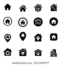 Icono de la casa y paquete de iconos