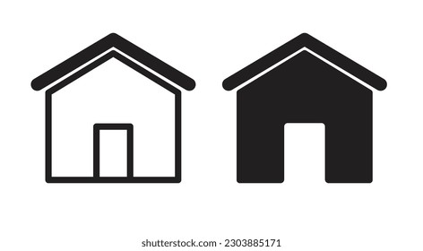 home Icon. home page outlined vector button sign. simple house symbol for web or app ui design.	
