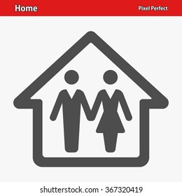 Home Icon. Professional, pixel perfect icons optimized for both large and small resolutions. EPS 8 format.