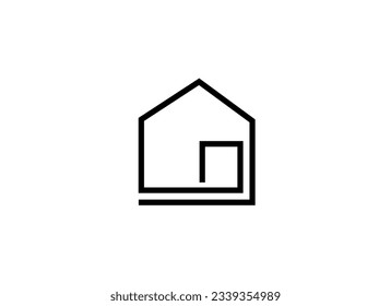 Home Icon. Property Line Icon. Editable Stroke.	