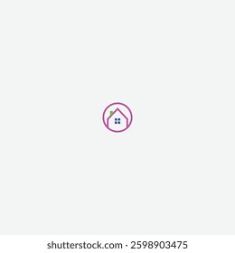 Home Icon Real Estate House Stay Stock Vector