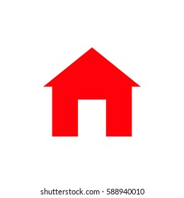 Home icon. Red icon