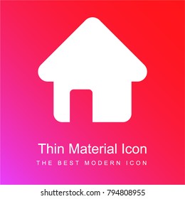 Home icon red and pink gradient material white icon minimal design