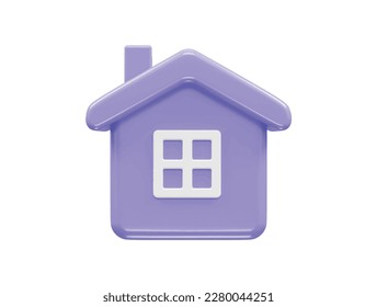 Home icon rendering 3d vector illustration