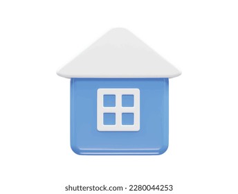 Icono de inicio representación 3d ilustración vectorial