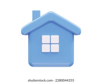 Home icon rendering 3d vector illustration