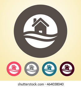 Home Icon in round shape.
