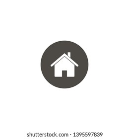Home icon in round. vector icon for web. EPS 10