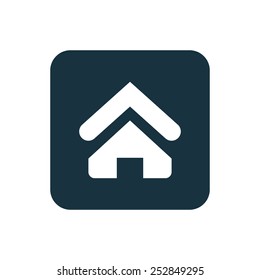 Home icon Rounded squares button, on white background 