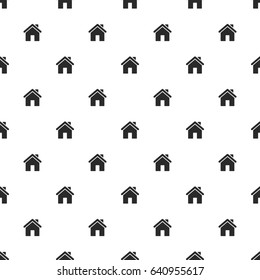 Home icon seamless pattern, isolated on white background. Vector illustration, easy to edit.