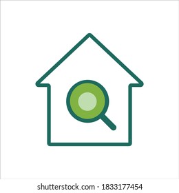 home icon. home icon with search . home icon concept for mobile and web design, design element. home icon logo illustration. 