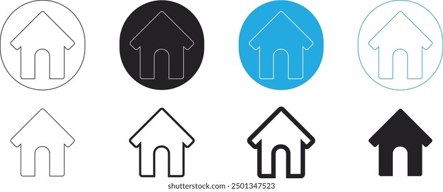 Home-Symbol. Startseite Logo Design Vektor Vorlage suchen. Haussymbol Vektorgrafik. 