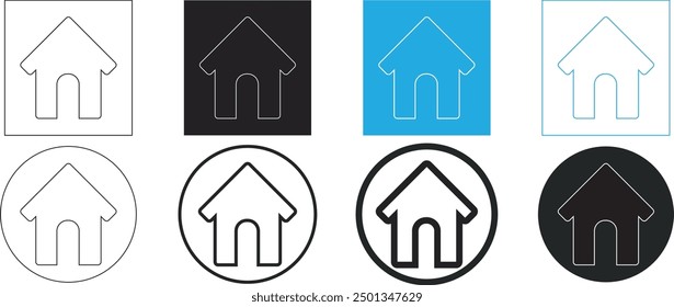 Home-Symbol. Startseite Logo Design Vektor Vorlage suchen. Haussymbol Vektorgrafik. 