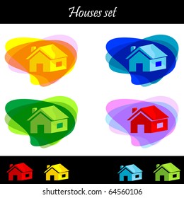 home icon set 02. Vector illustration.