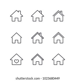 home icon set