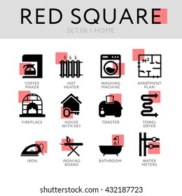 Home Icon Set. 