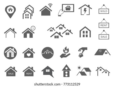 Home icon set 