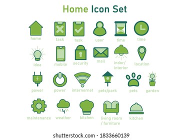 home icon set. home icon concept for mobile and web design, design element. home icon logo illustration. 