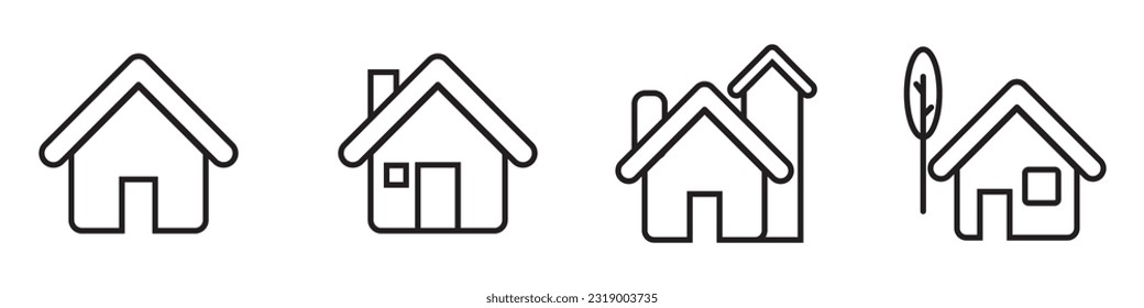 Plantilla de diseño de conjunto de iconos de inicio. Pasos vectoriales de moda 10