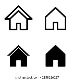 Home Icon Set Design Vector illustrator