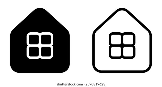 Home icon set. flat illustration of vector icon on white background