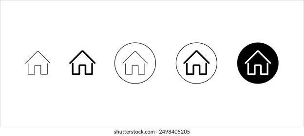 Home icon set, house icon symbol, real estate objects and houses vector icon, simple home icon 