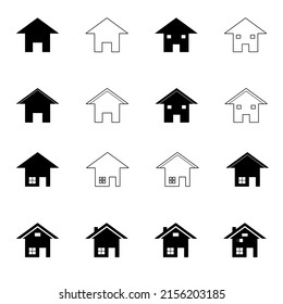 Home Icon Set. home, house vector illustration symbol