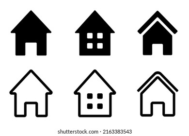 Home Icon Set. House icon set. Vector illustration.