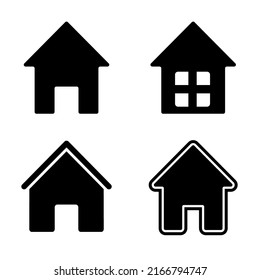 Home Icon Set. House icon set. Vector illustration.