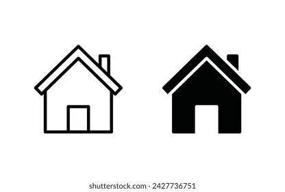Conjunto de iconos de inicio. Icono de casa, Ilustración vectorial de icono de hogar web